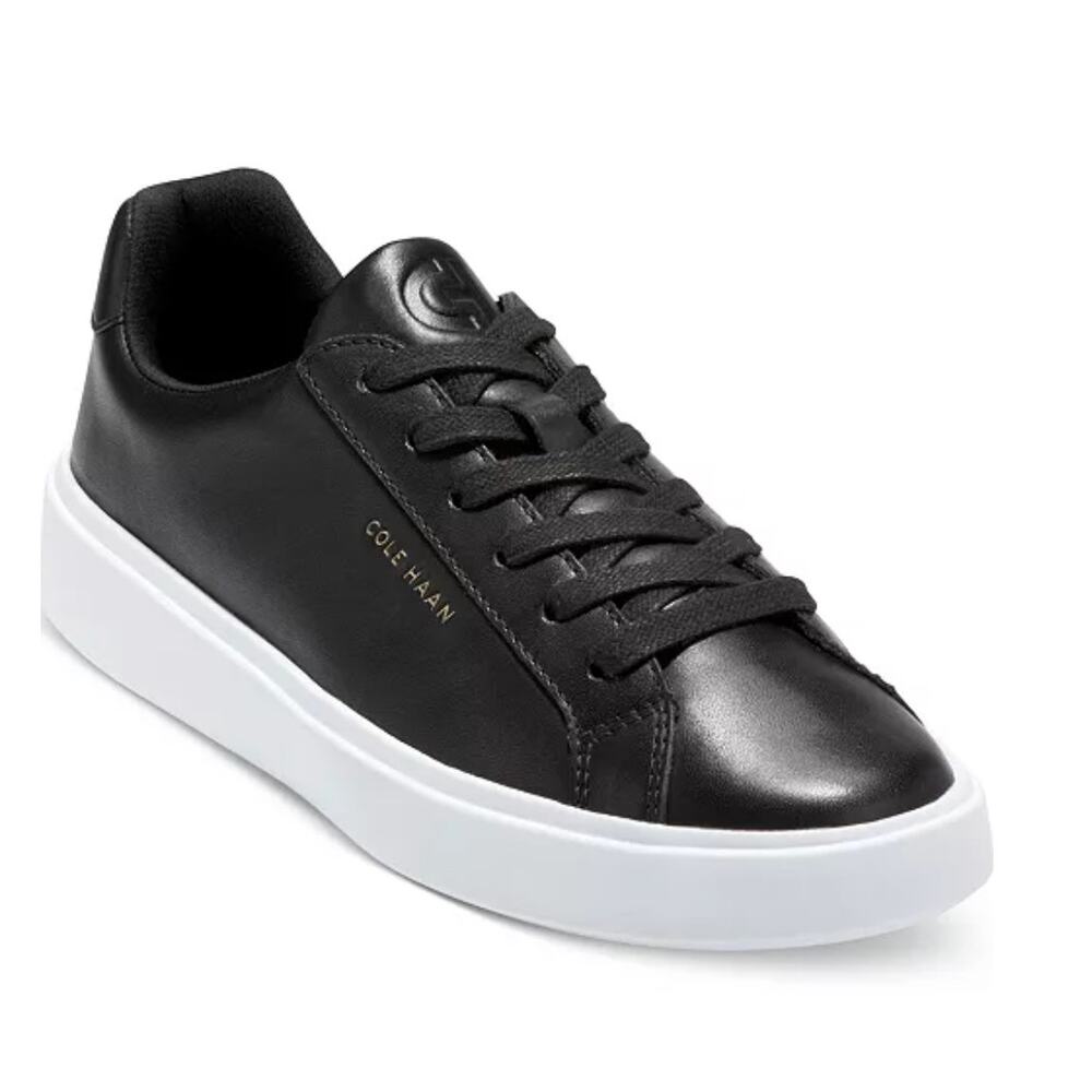 Cole Haan Women's Grand Crosscourt Daily Sneaker Black Leather Size 8.5 Low Top